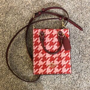 Coach Red Houndstooth Women's Bag